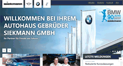 Desktop Screenshot of bmw-siekmann.de